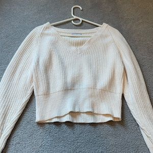 White crop sweater